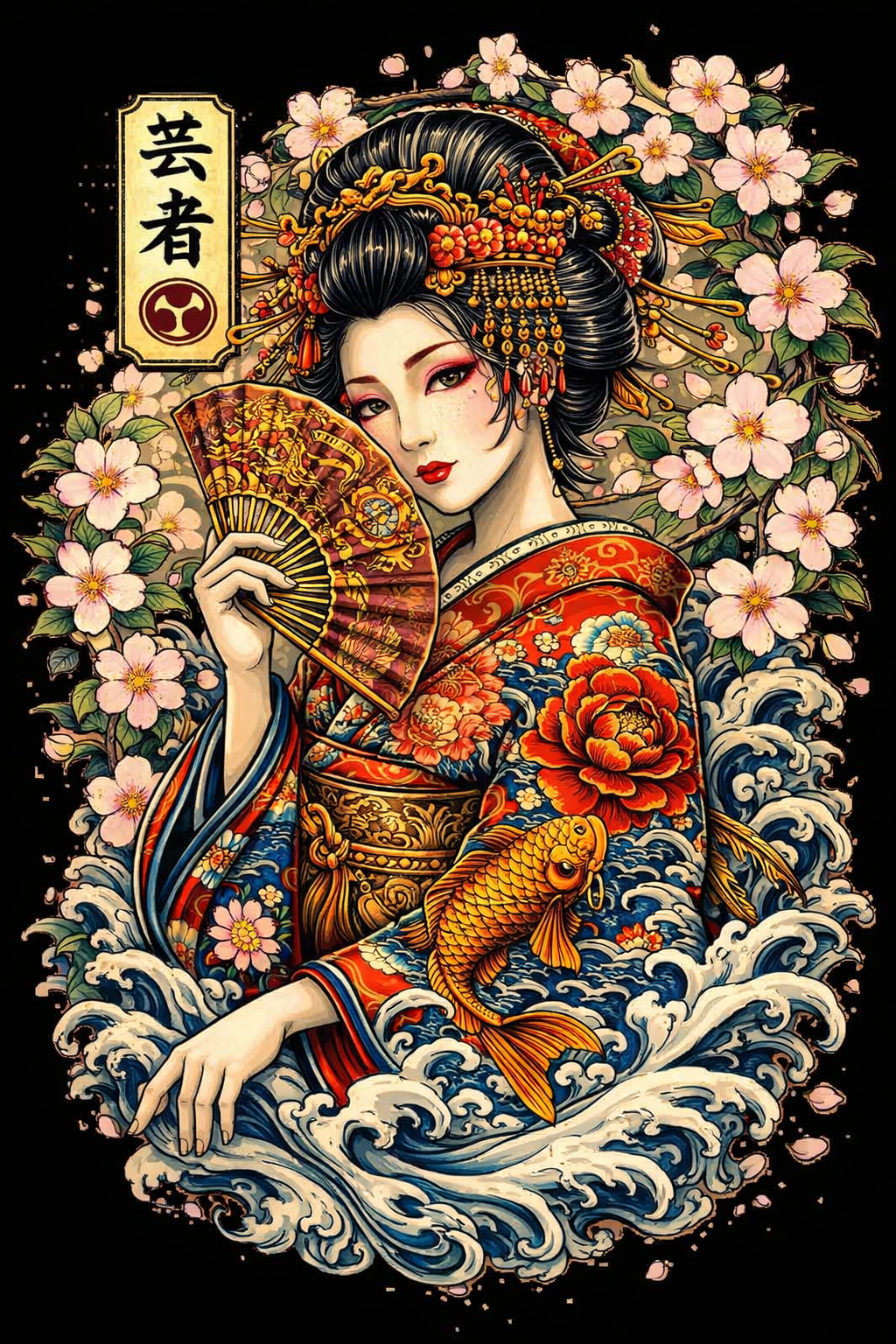 Geisha Goddess | Japanese Art Digital Print