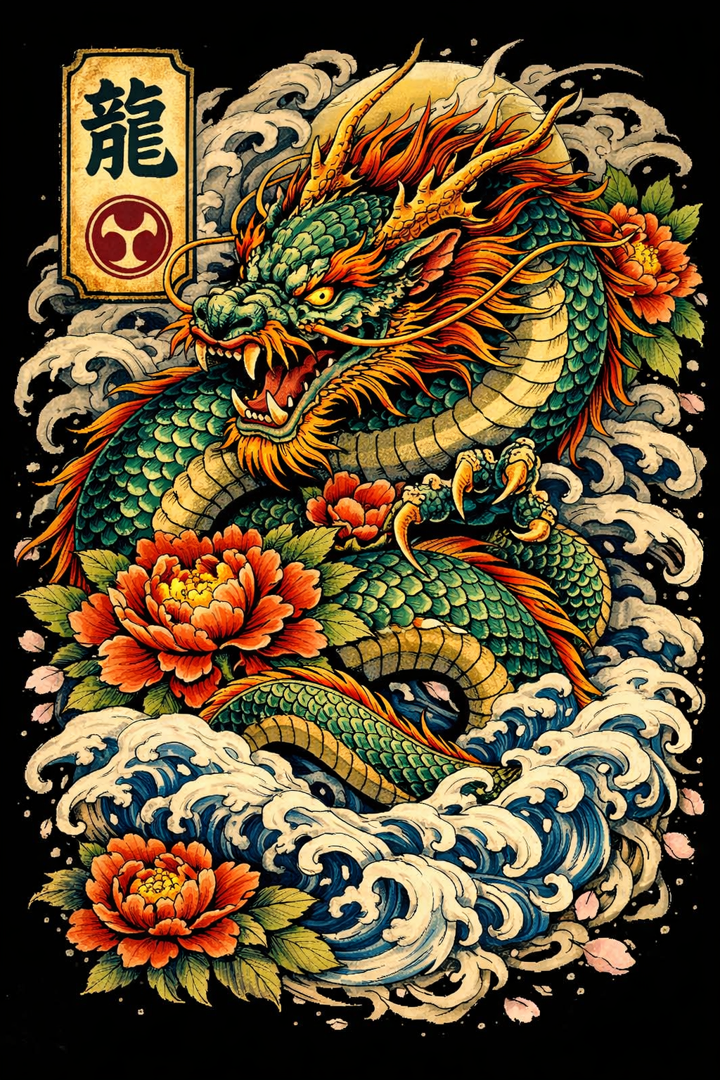 Traditional Japanese Dragon Tattoo Art - Irezumi Geisha