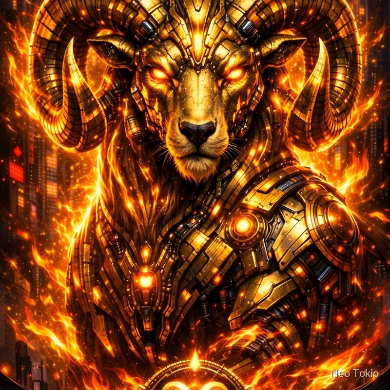 Aries Cyberpunk – Golden Fire Ram