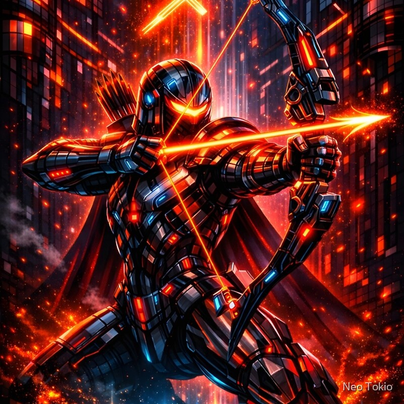 Cyberpunk Sagittarius – Neon Archer