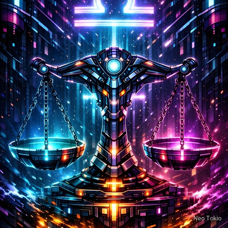 Cyberpunk Libra – Neon Balance