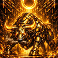 Cyberpunk Taurus – Golden Mechanical Bull