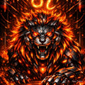 Cyberpunk Leo – Fiery Neon Zodiac Lion